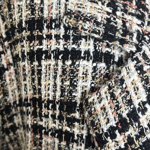 POL Oversized Plaid Long Blazer Heavy Tweed Plaid Blazer Jacket Size Large - Picture 4 of 11